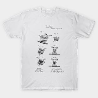 Roller Skate Vintage Patent Hand Drawing T-Shirt